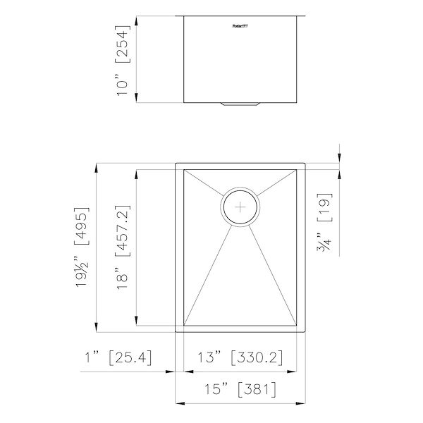 Armored Sink 15″ x 20