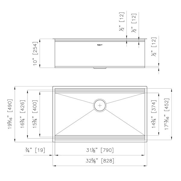 Sink Leonardo Copper 33″ x 20